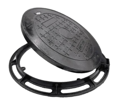 Cast Iron Round Chamber Cover Black Bitumen Paint High Quality